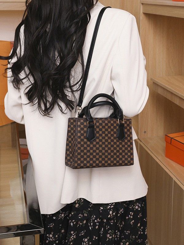 Elegant Checkered Handbag