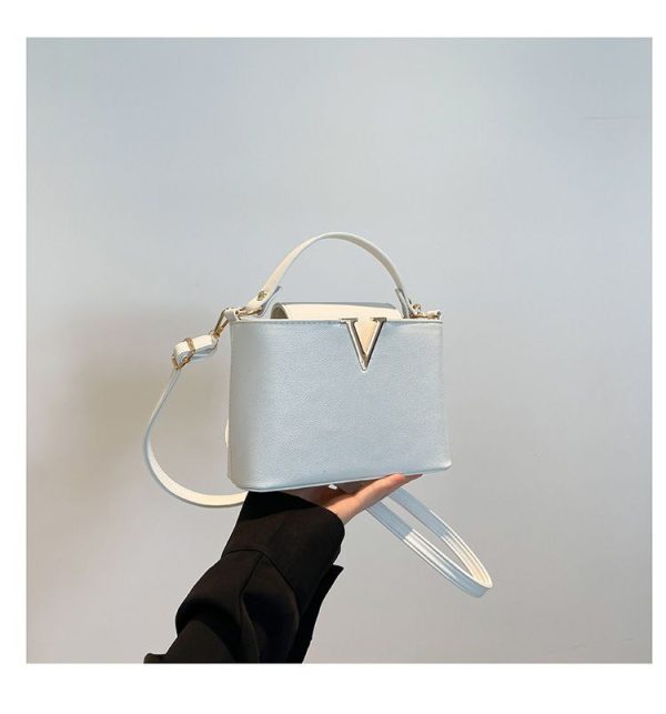 Simple V-Shaped Decorative Handbag