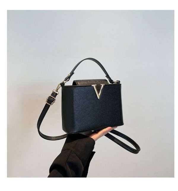 Simple V-Shaped Decorative Handbag