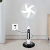 18-Inch Solar Rechargeable Standing Fan with Remote Control & LED Light