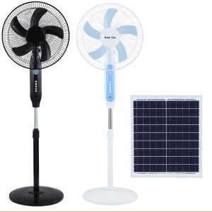 Solar Rechargeable Standing Fan – 16 Inch (Portable & Powerful)