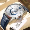 Luxury Men’s Quartz Wristwatch with Moon Phase Design